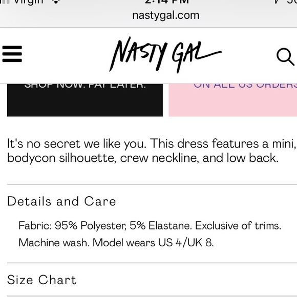 NWT Nasty Gal Low-back Long-sleeve Mini Dress Sz 6 - Picture 11 of 11